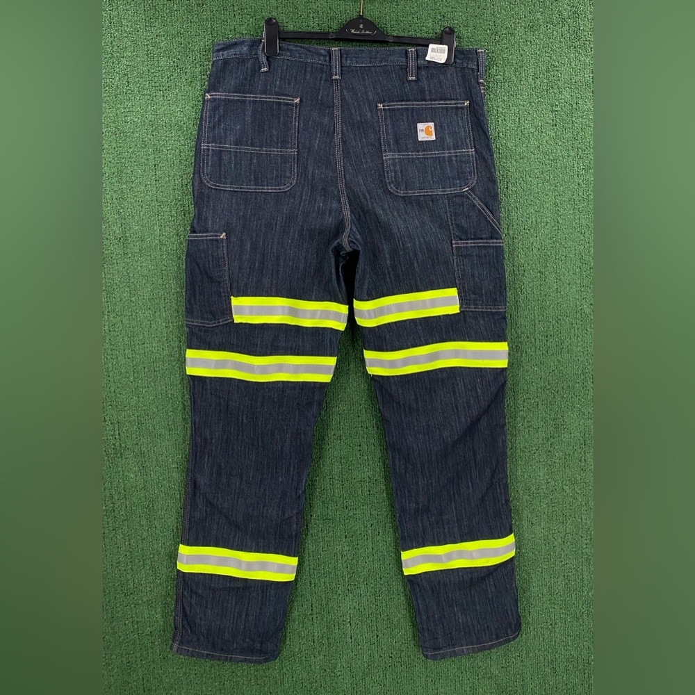 NWOT Rare Carhartt FR Flame Resistant Cat 2 Reflective Jeans Men’s Size 39x34